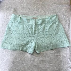 LOFT Light Blue Crochet Shots